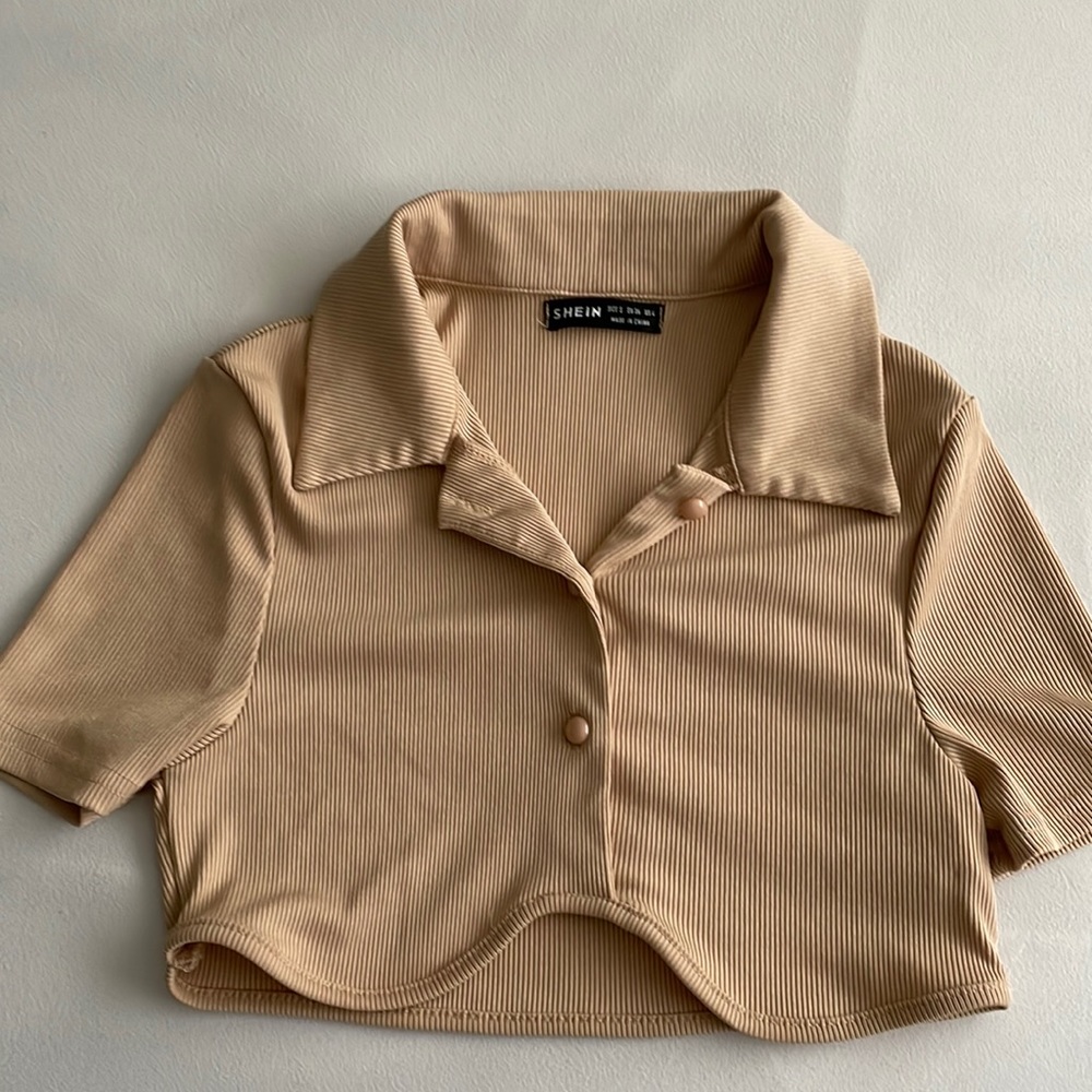 tan crop top